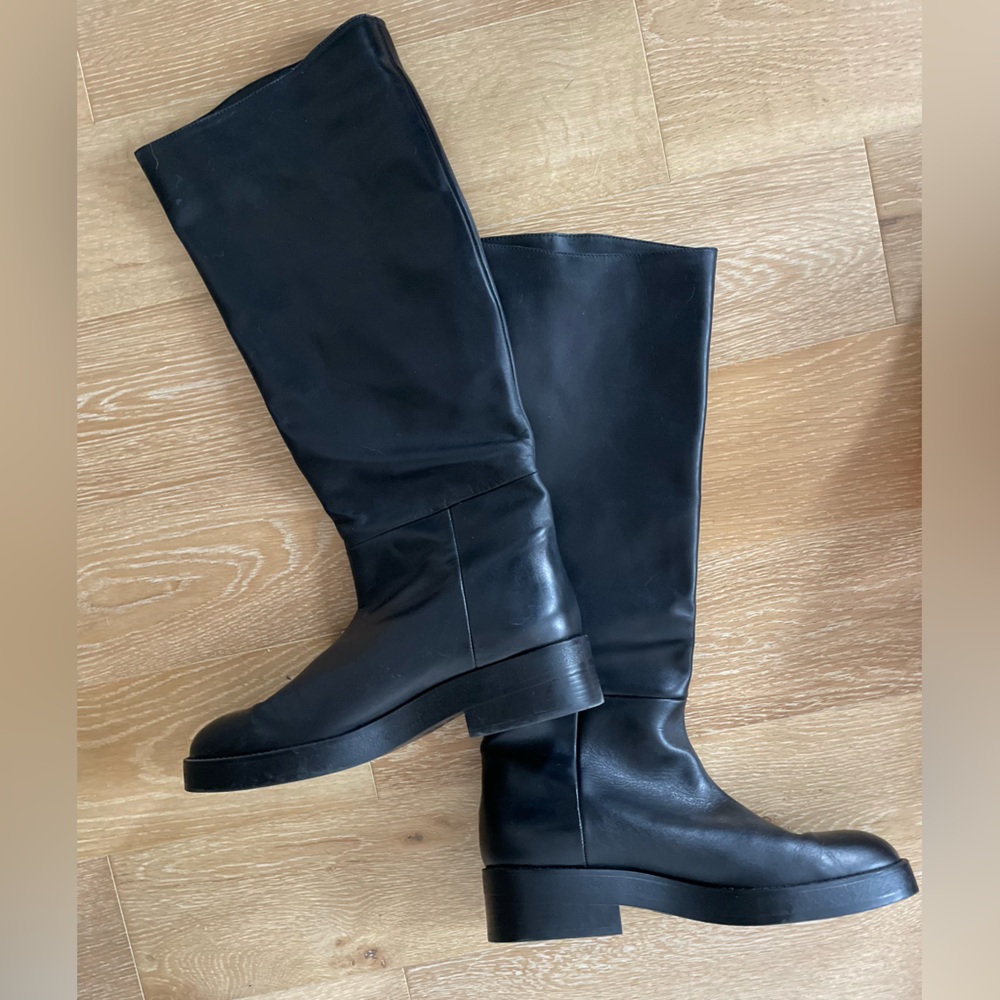 Zara Tall Leather Riding Style Boot